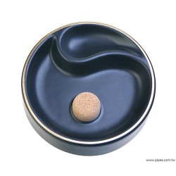 單斗座陶瓷煙灰皿 (霧藍款) 單斗座陶瓷煙灰皿 (霧藍款)
