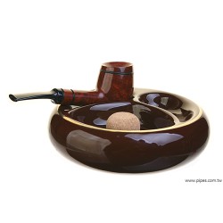 雙斗座陶瓷煙灰皿(酒紅色) 雙斗座陶瓷煙灰皿(酒紅色)