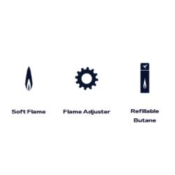 Colibri Continental single soft flame lighter (金箔紋樣)
