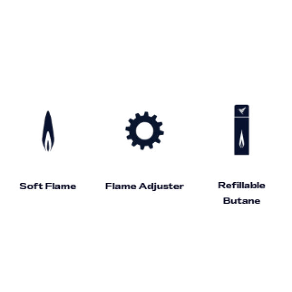 Colibri Continental single soft flame lighter (金箔紋樣)