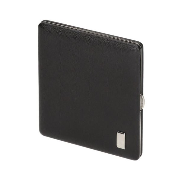 Dunhill Sidecar PA9134 經典黑色皮革硬式煙盒